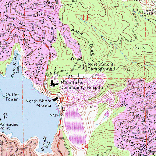 Topographic Map of North Shore Ranger Station, CA