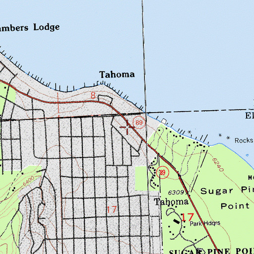 Topographic Map of Pomins, CA