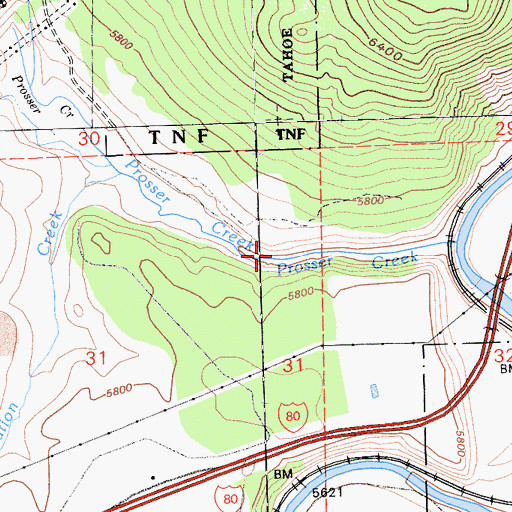 Topographic Map of Prosser (historical), CA