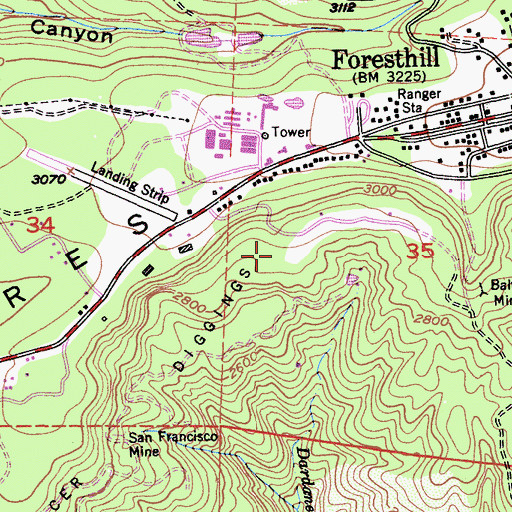 Topographic Map of Baltimore (historical), CA