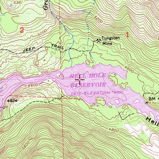 Topographic Map of Buck Meadow (historical), CA