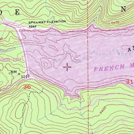 Topographic Map of Dobbas Cow Camp (historical), CA