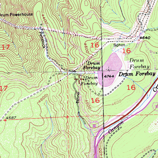 Topographic Map of Drum (historical), CA