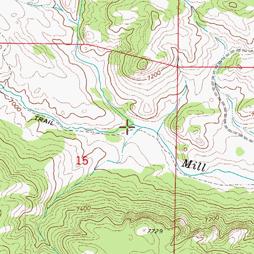 Topographic Map of Willow Creek, CO