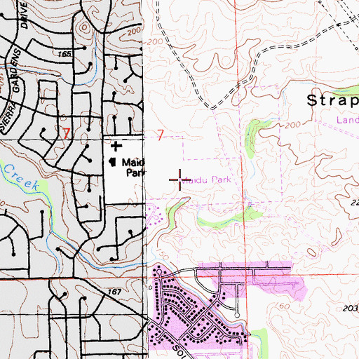 Topographic Map of Maidu Park, CA