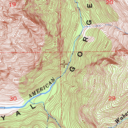 Topographic Map of Royal Gorge, CA