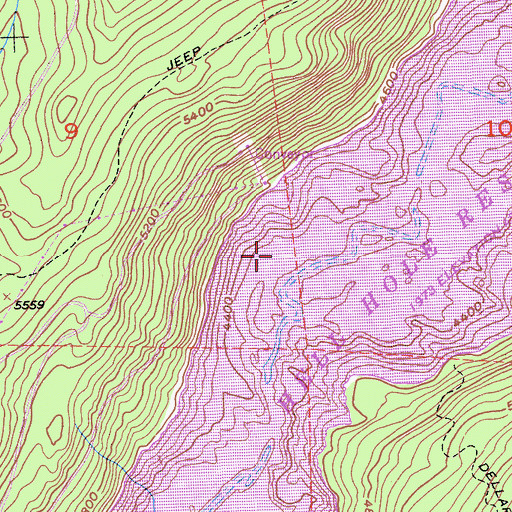 Topographic Map of S P Cabin (historical), CA