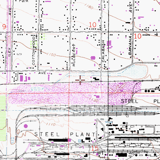 Topographic Map of Etiwanda Station (historical), CA