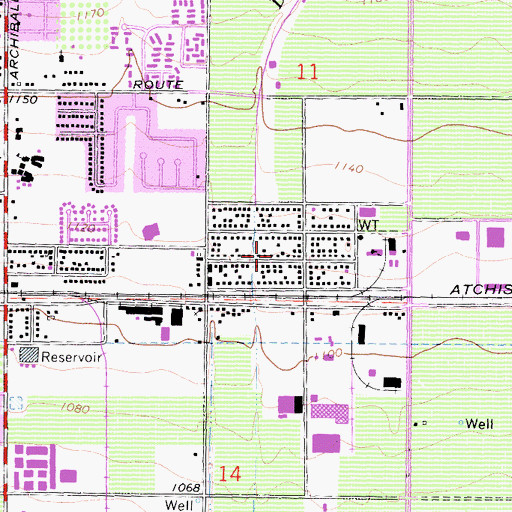 Topographic Map of North Cucamonga, CA