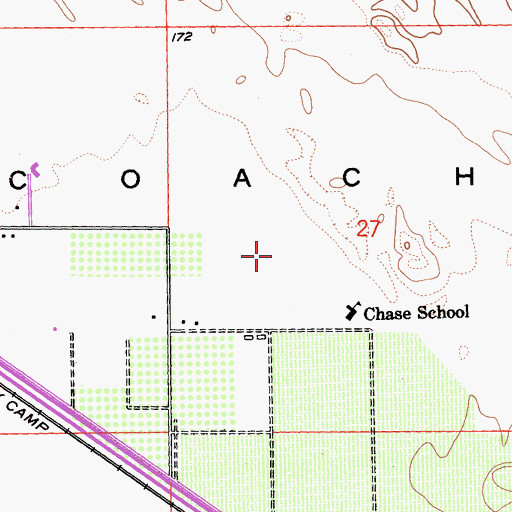 Topographic Map of Bar Bell Ranch (historical), CA