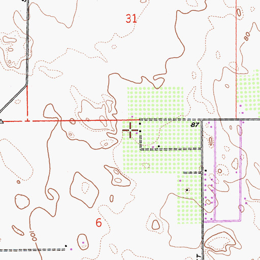 Topographic Map of Hunter Palms Ranch, CA