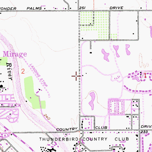 Topographic Map of Rancho Las Arenas, CA