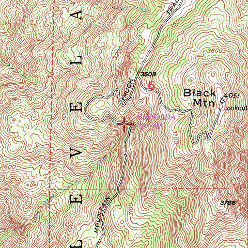 Topographic Map of Black Mountain Spring, CA