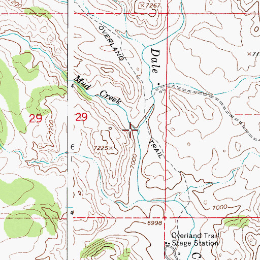Topographic Map of Mud Creek, CO