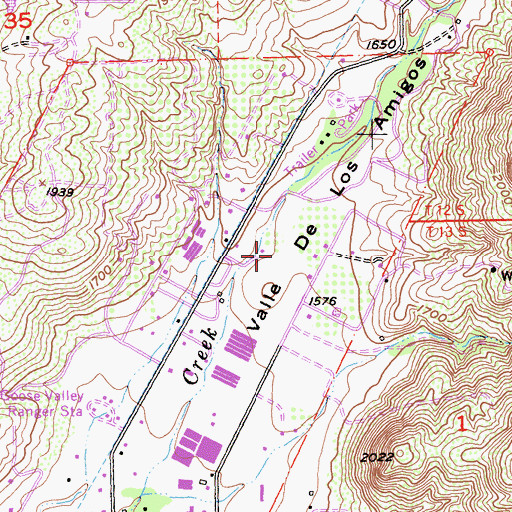 Topographic Map of Rincon Refugio, CA