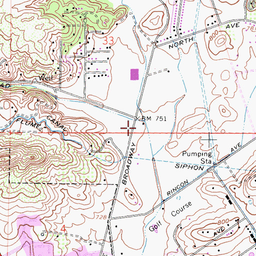 Topographic Map of Rincon School (historical), CA