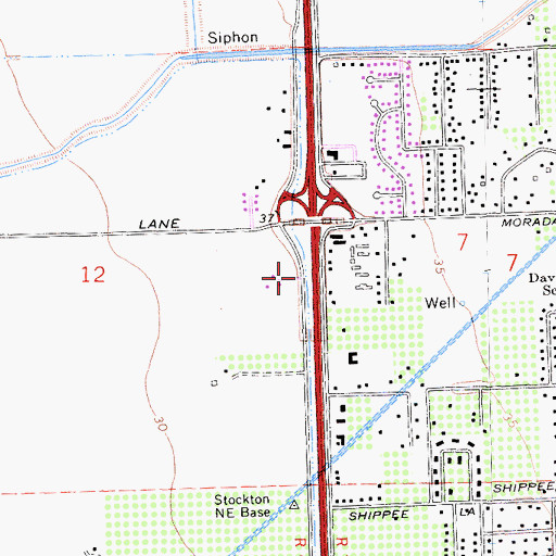 Topographic Map of Davis School (historical), CA