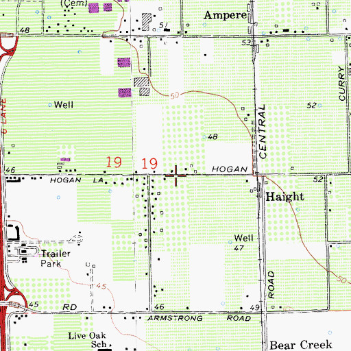 Topographic Map of Hawes, CA