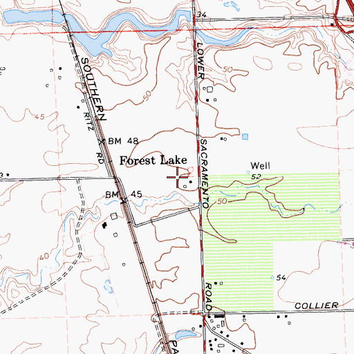 Topographic Map of Liberty School (historical), CA