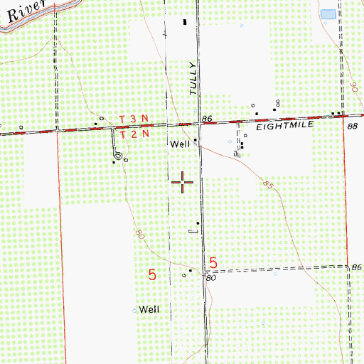 Topographic Map of Moore School (historical), CA