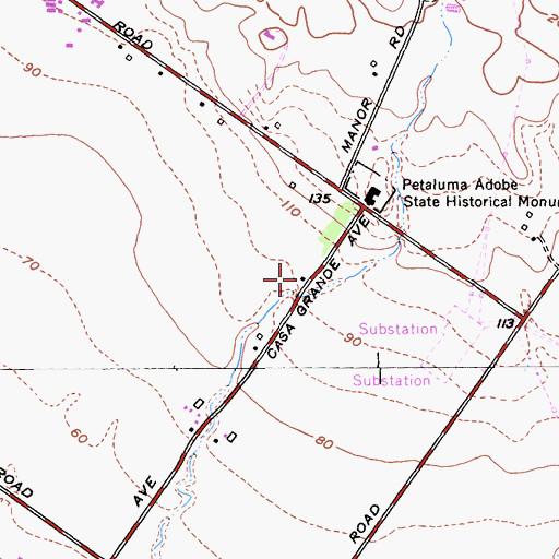Topographic Map of Bliss School (historical), CA
