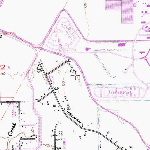 Topographic Map of Cotati Naval Auxiliary Air Station (historical), CA