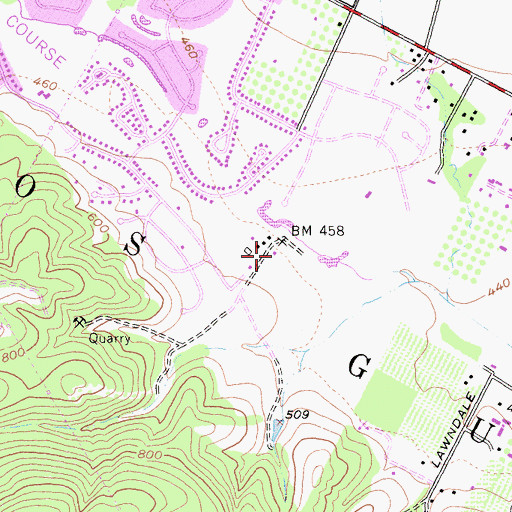 Topographic Map of Los Guilicos, CA