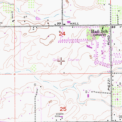 Topographic Map of Santa Rosa Golf and Country Club, CA