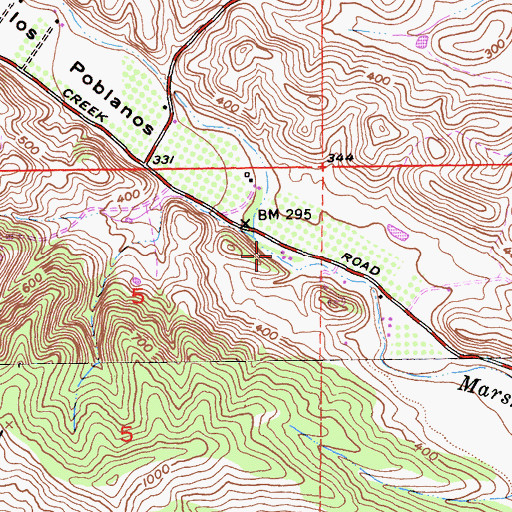 Topographic Map of Liberty School (historical), CA