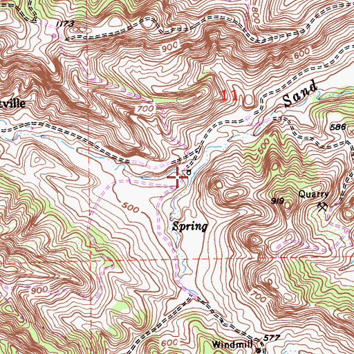 Topographic Map of Oil Creek, CA