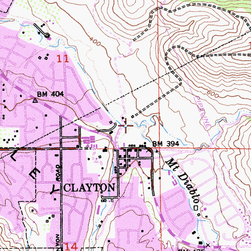 Topographic Map of Peacock Creek, CA