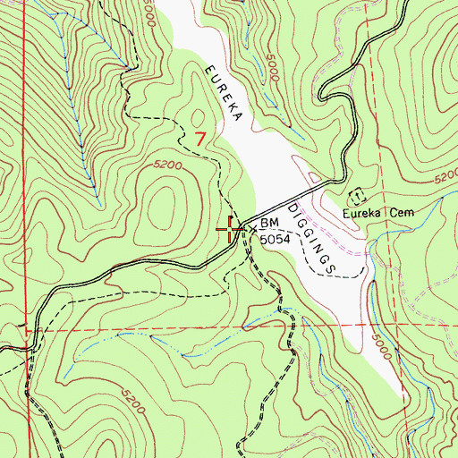 Topographic Map of Eureka (historical), CA