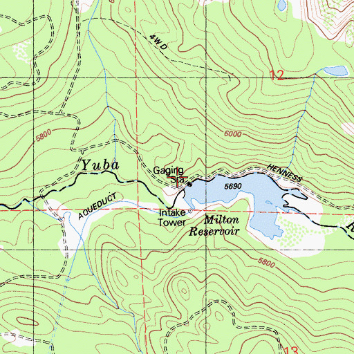 Topographic Map of Milton (historical), CA