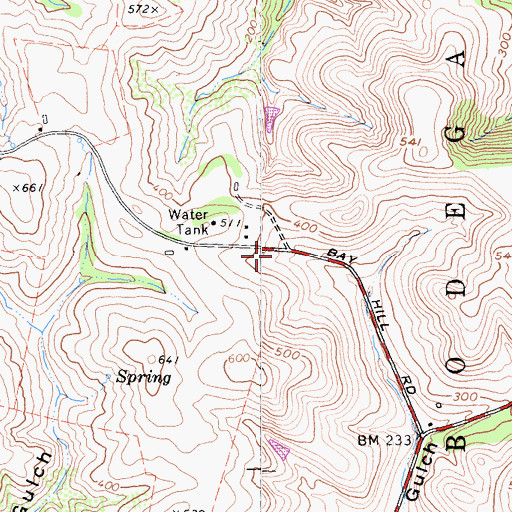 Topographic Map of Bodega School (historical), CA