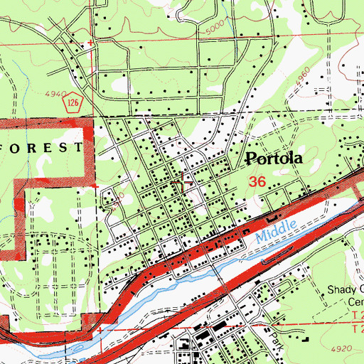 Topographic Map of Assembly of God Church, CA