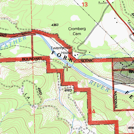 Topographic Map of Cogswell Creek, CA