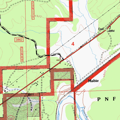 Topographic Map of Delaney (historical), CA