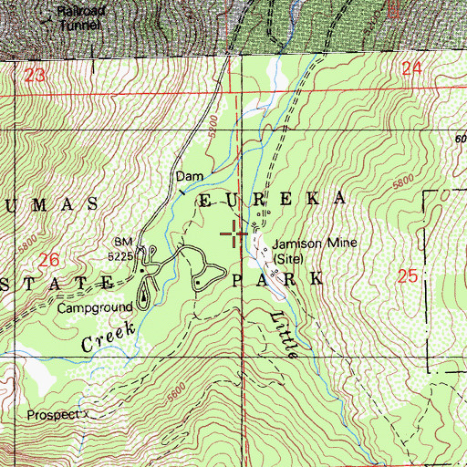 Topographic Map of Little Jamison (historical), CA