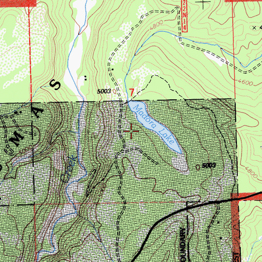 Topographic Map of Madora Lake Loop Trail, CA
