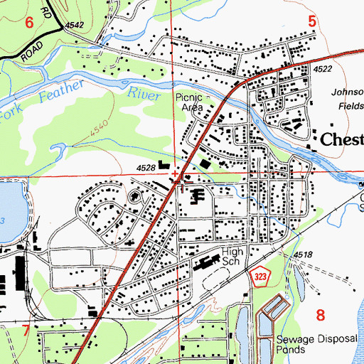 Topographic Map of Our Savior Lutheran Church, CA