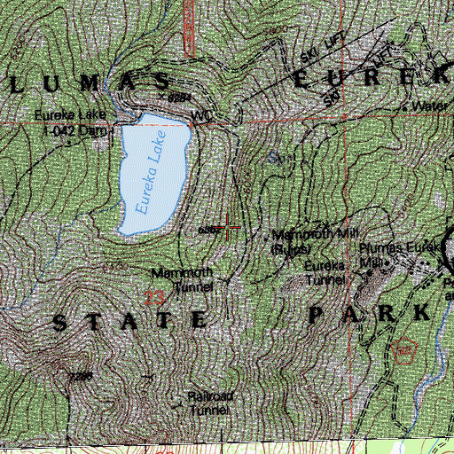 Topographic Map of Plumas Eureka (historical), CA