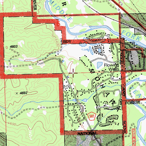 Topographic Map of Plumas Pines Golf Course, CA