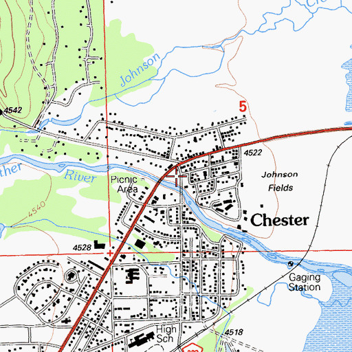 Topographic Map of Wesleyan Church, CA