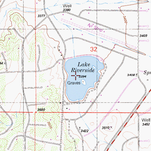 Topographic Map of Lake Riverside, CA
