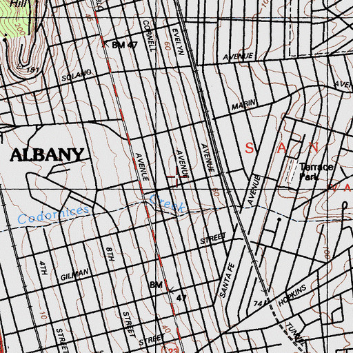 Topographic Map of Opal Staniek Tot Lot, CA