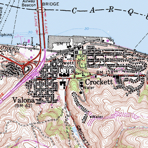 Topographic Map of Alexander Park, CA