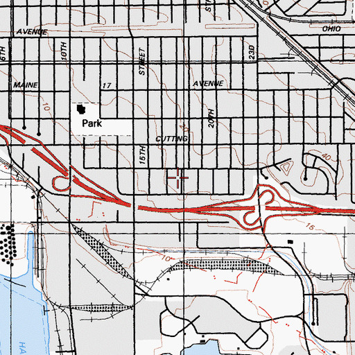 Topographic Map of Beacon Light Seventh Day Adventist Church, CA