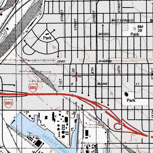 Topographic Map of Church of the Living God, CA