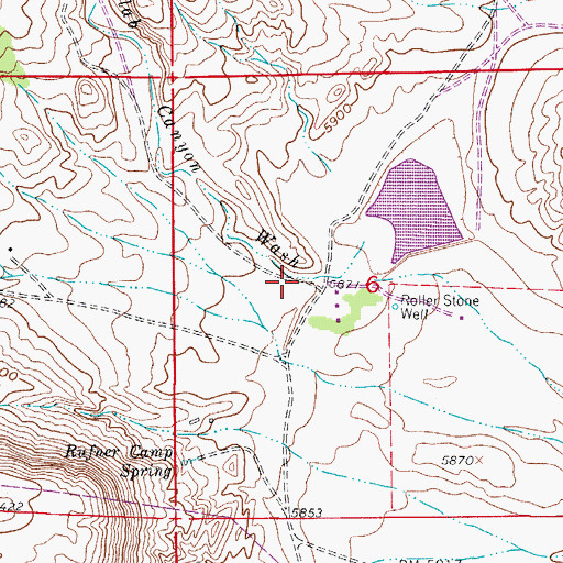 Topographic Map of Slab Canyon Wash, CO