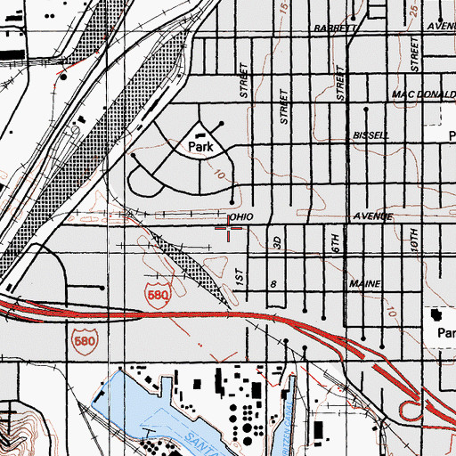 Topographic Map of Faith of God Mission Center, CA